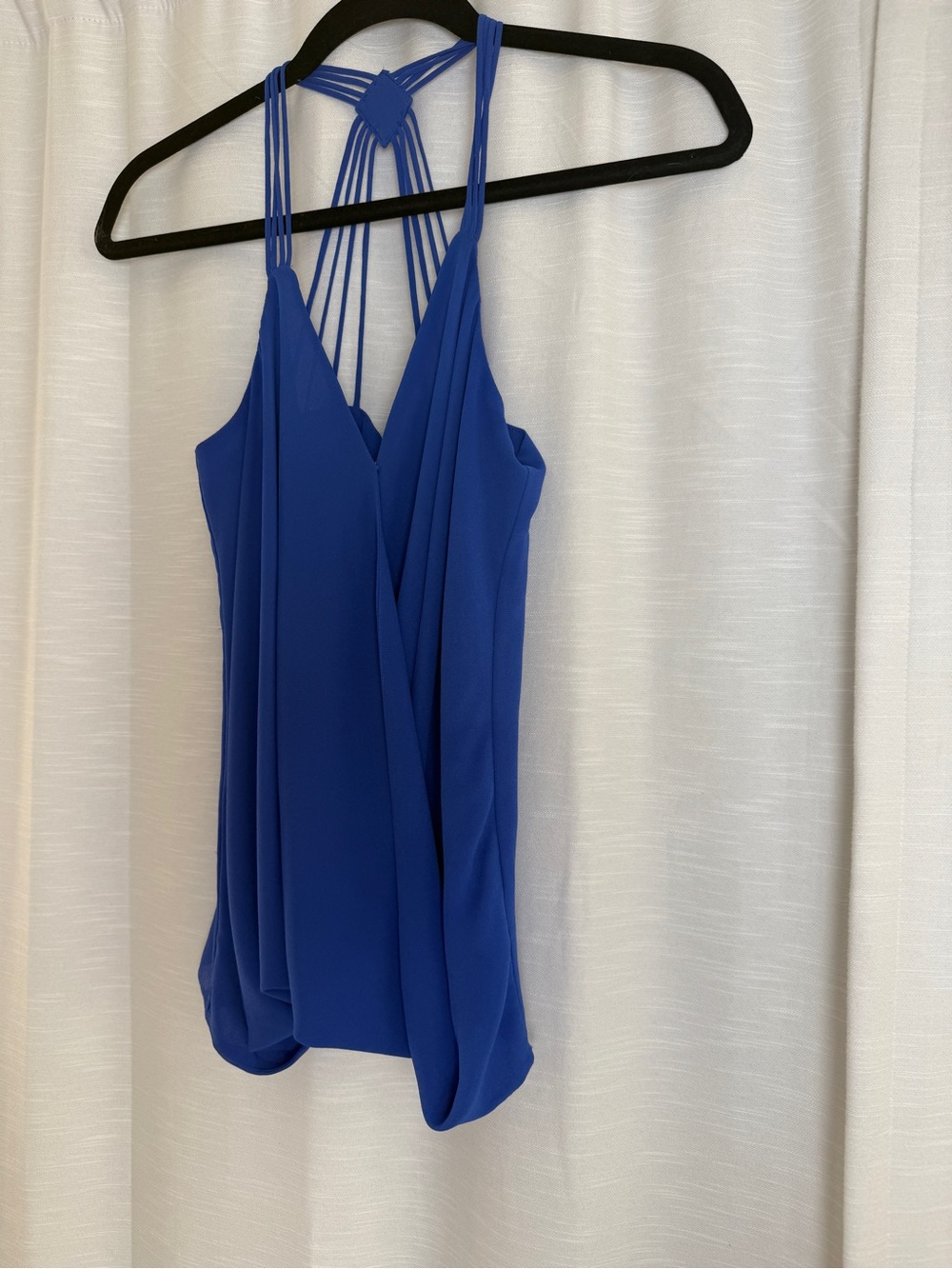 Naked Zebra Royal Blue Strappy Racerback Tank Top | Size S - Picture 5 of 12